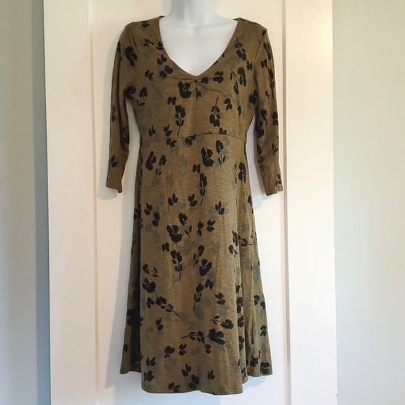 Toad and Co Rosalinda floral dress size small green and black - Picture 2 of 5